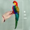 Colorful Large Parrot Decorative Ornament with Feathers