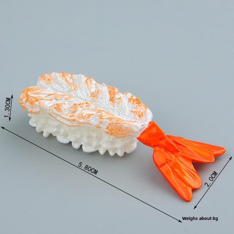 Simulated Shrimp Sweet Salmon Sushi Magnetic Refrigerator Decoration Accessory