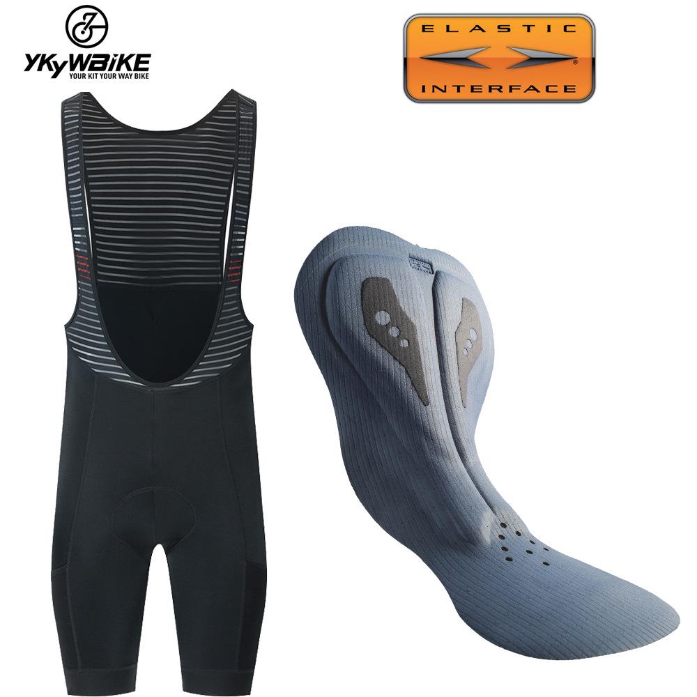 

YKYW Men s Summer Cycling Bib Shorts with Elastic Double Arrow Pad Small чёрный