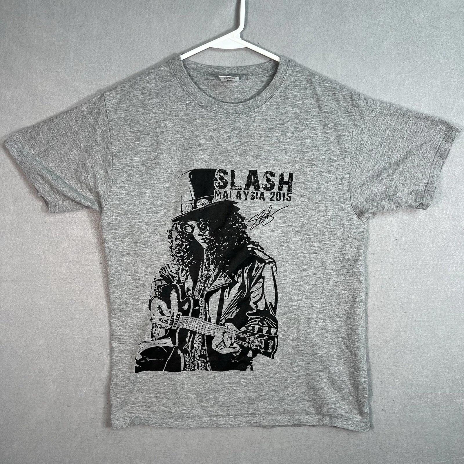 Slash Malaysia 2015 Tour Live In Luala Lumpur T Shirt Fits Small Gray Mens S