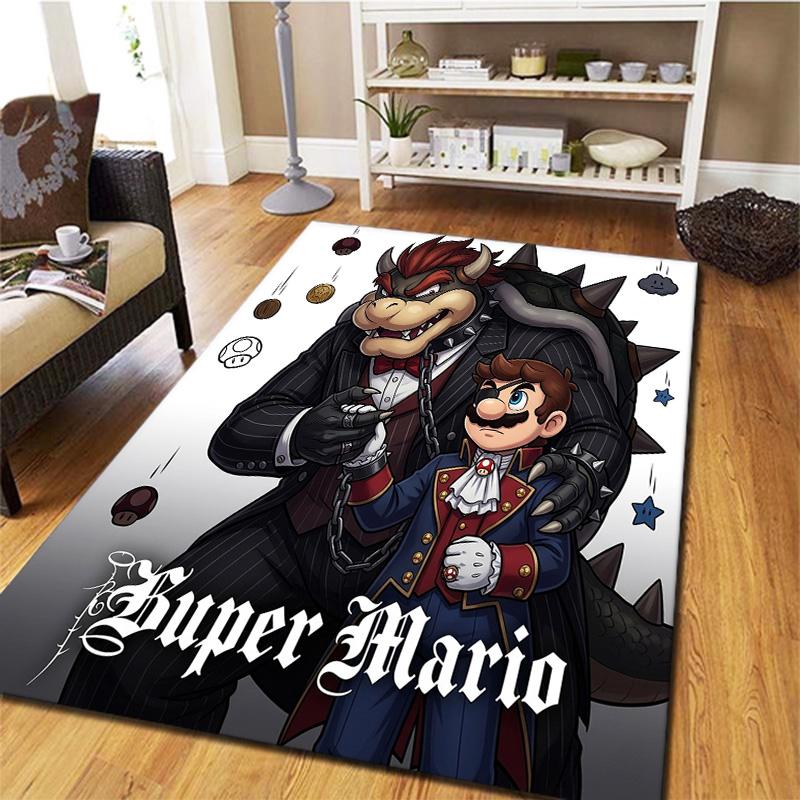 Super Mario Carpet Rug For Living Room Bedroom Home Sofa Decoration Kids Play Nonslip Floor Mat
