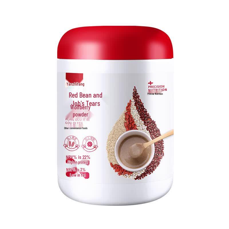 Yan Zhiming Sweetened Red Bean Barley Goji Meal Replacement Powder, Renewed Version, 2x500g