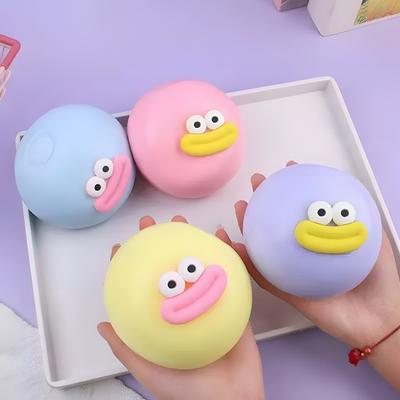 Kreslená hračka na mačkání baozi, pomalu se vracející, na uvolnění stresu, těstová kulička, fidget hračka, na úlevu od úzkosti, stresový míček, knedlíček, mačkací senzorická hračka