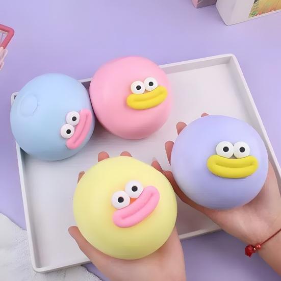 Kreslená hračka na mačkání baozi, pomalu se vracející, na uvolnění stresu, těstová kulička, fidget hračka, na úlevu od úzkosti, stresový míček, knedlíček, mačkací senzorická hračka