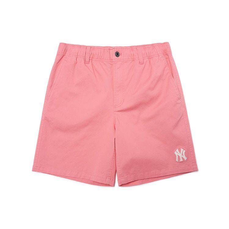 MLB Gewebtes Logo Unifarbene Shorts Unisex-Shorts Koralle 3ASMB0123-50COL S pink