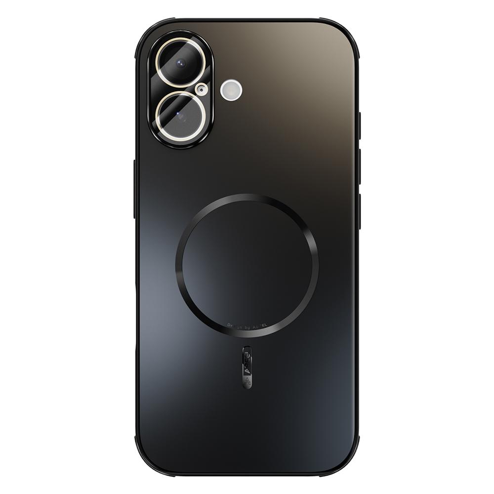 

ABEEL For iPhone 17 Magnetic Case TPU PC Cooling Matte Phone Back Cover with Lens Film Black