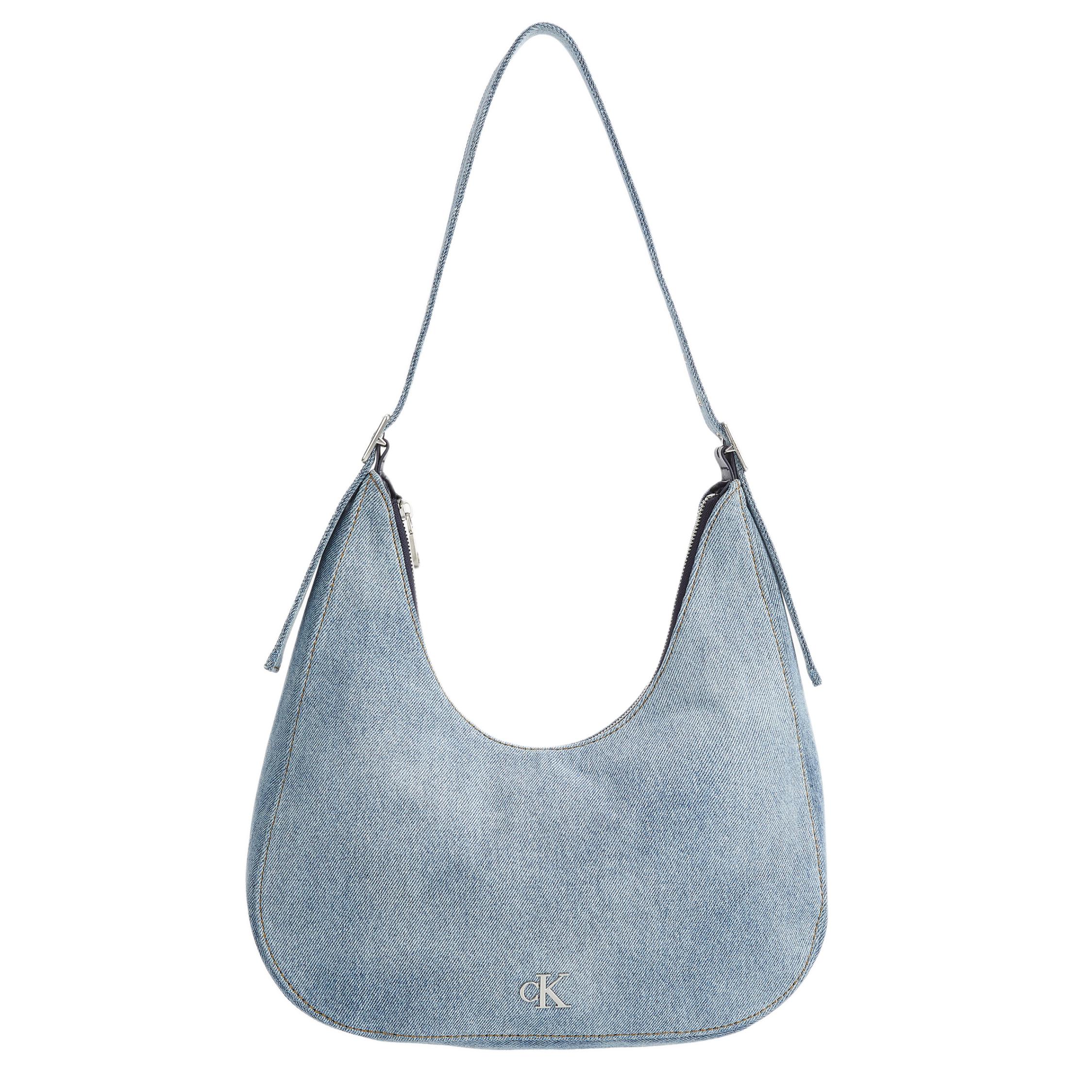

Calvin Klein Logo Crescent Bag Cotton Shoulder Bag Women bags Blue 4F3595G-VGO002 Basic Set (Bag)