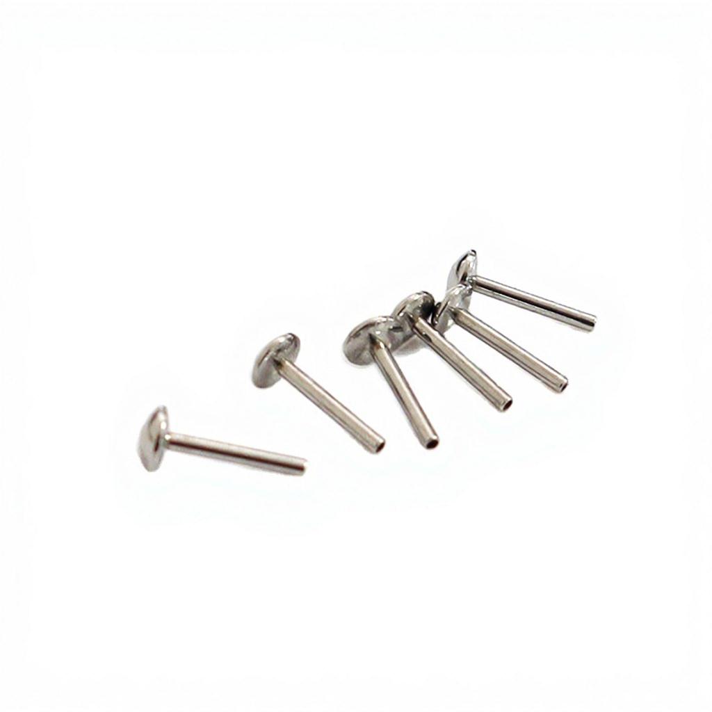 Titanium Curved Base Pin Lip Stud Rod G23 Alloy Body Piercing Jewelry Hip Hop Style Cross-Border Manufacturer Custom Design
