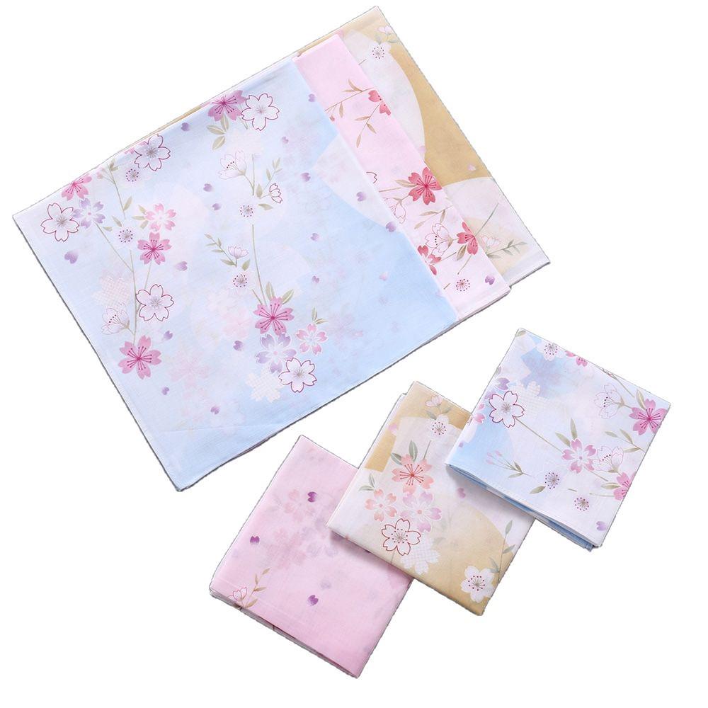 Women's Vintage Pure Cotton Handkerchief - Absorbent, Soft, Summer-Weight, Printed Square Towel