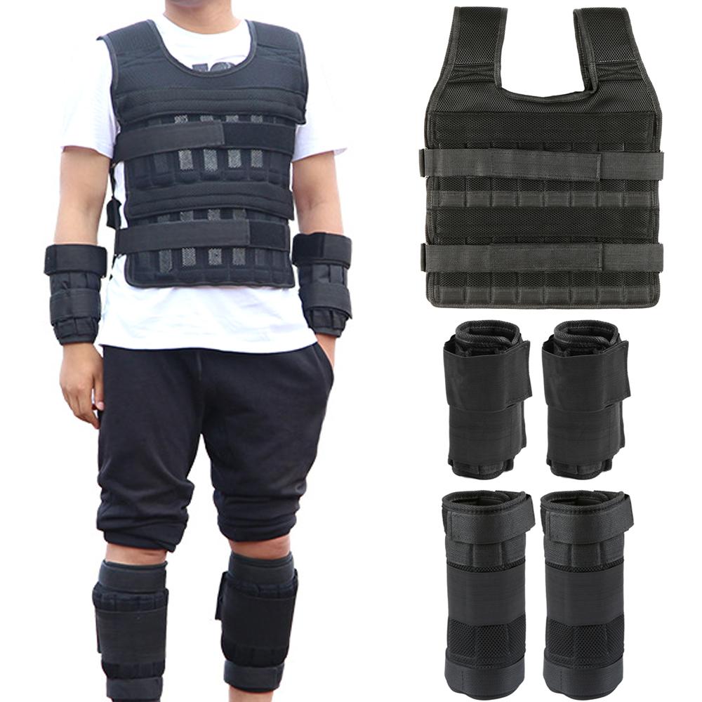 Adjustable Weighted Vest 10kg Workout Weight Vest with Wrist Weights and Leg Weights