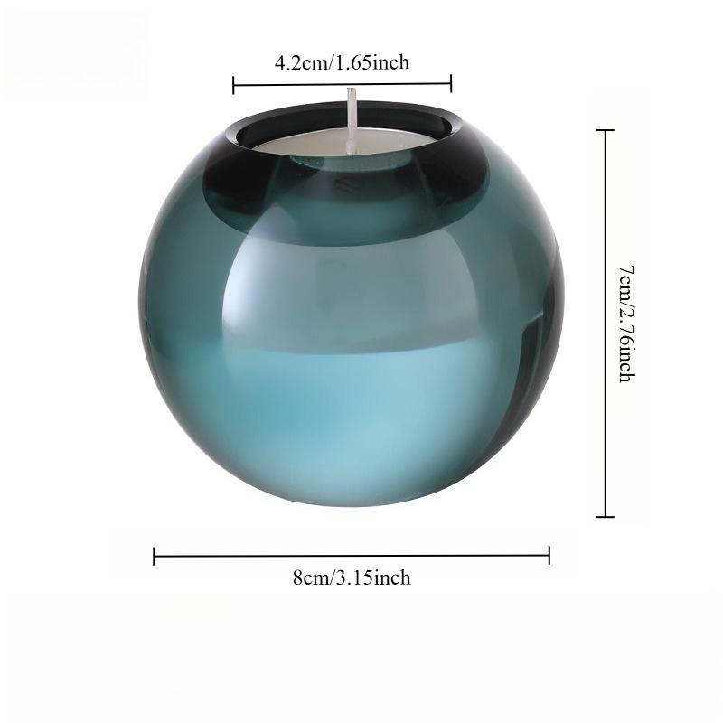 K9 Crystal Glass Tealight Candle Holder Geometric Faces Crystal Ball Clear Candlesticks Candlelight Dinner Romantic Decoration