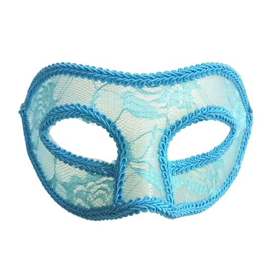 

Необычные однотонные вечерние наглазники ручной работы в венецианском вечернем стиле для выпускного вечера, аксессуары для лица One Size синий