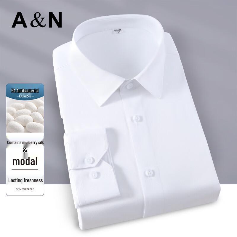 Camicia Casual a Manica Lunga da Uomo in Seta di Gelso e Modal