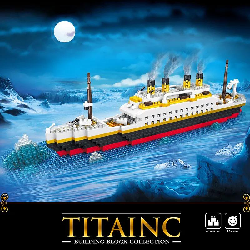 Titanic Building Blocks Educational Cruise Ship Model Toy for Kids