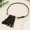 Solid Leather Color Belt Riveted Decoration Pin Closure Casual Outfits Festival