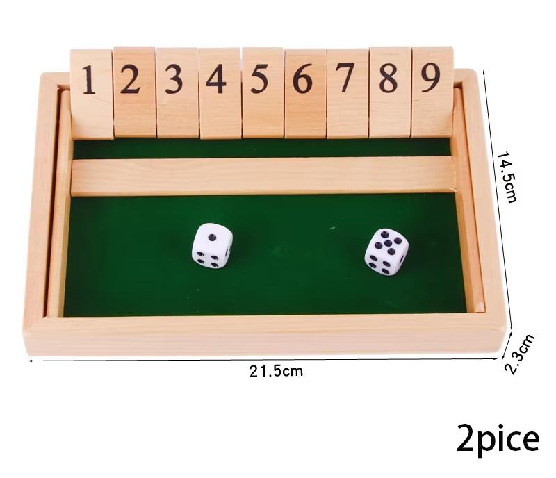 Digital Flip-Card Wooden Kids Toy Four-Sided Board Game Drinking-Game Props Educational Party Pastime Liven Social Gatherings