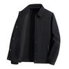 Men's Trendy Lapel Workwear Jacket - Spring/Autumn, Versatile Solid Color, Casual Loose Fit Fashion