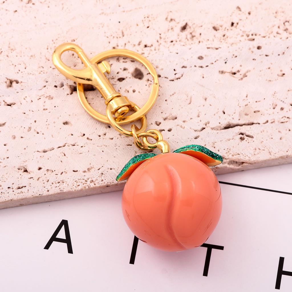 Modny Pyszny Breloczek Brzoskwiniowy Letnie Owoce Luksusowy Breloczek Owocowy Dla Kobiet Mężczyzn Biżuteria Torba Klucze Akcesoria Prezent