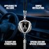 New Metal Car Badge Rearview Mirror Pendant Emblem Auto Interior Hanging Ornaments For Mitsubishi L200 Pajero Outlander Xpander