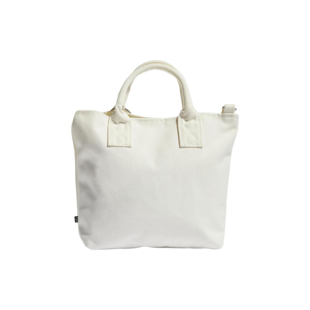adidas Originals Trefoil Logo Print Polyester Tote Bag Unisex Bags White HK0118
