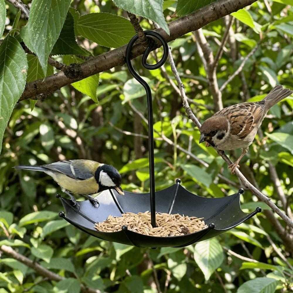 Anti-leakage Bird Feeding Station Umbrella-shaped Bird Food Container  Bird Supplies