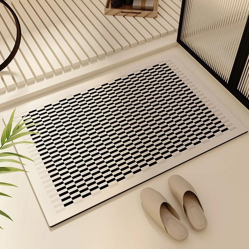 Non-slip Bathroom Carpet, Absorbent Doormat, Water-Absorbent Rug, Floor Mats, Bath Mat, Toilet Entrance, Home Decoration