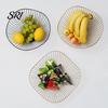 Heavy-duty Fruit Holder Metal Wire Basket Decorative Stand for Kitchen Countertop Home Storage Organizer Decor Single Tier Iron Serving Bowl