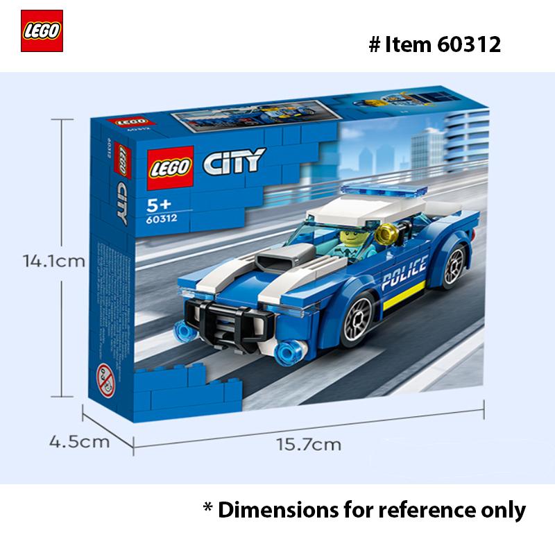 LEGO 60312 Городская полицейская машина, игрушка для детей от 5 лет с минифигуркой полицейского, идея для небольшого подарка, конструктор «Погоня»