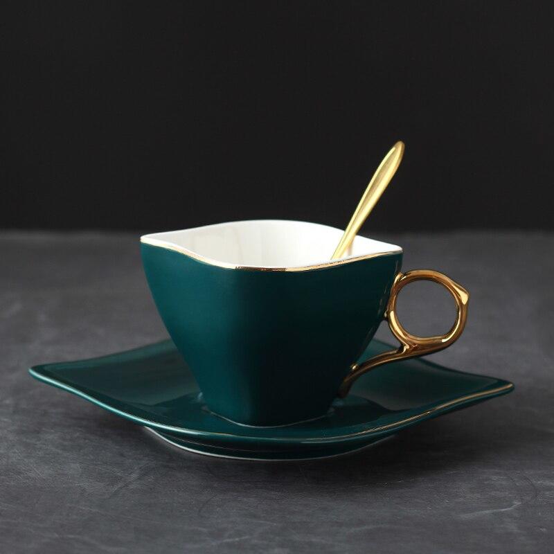Luxury European Coffee Set Porcelain Afternoon Tea Can Be Reused Eco Travel Cup Taza Home Products 50