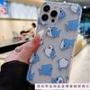 Cute little shark is suitable for Apple 16pro mobile phone case 15pro transparent 1413 airbag 12 trend 11 explosion