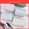 Floral Cotton Makeup Bag With Embroidery For Daily Use And Travel Storage
