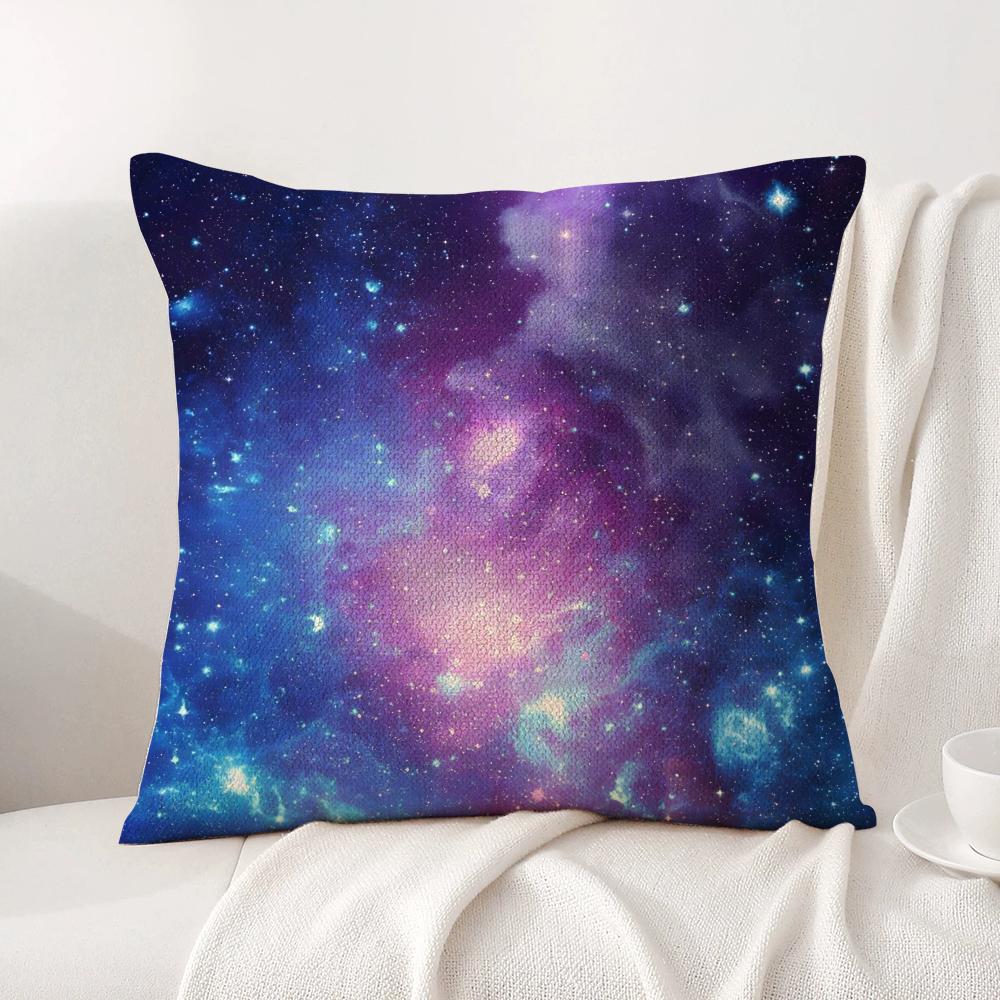 Classic Starry Sky Cushion Cover Natural Linen Organic Fabric DoubleSided Printing Sofa Home Decor Gift Pillow Cover