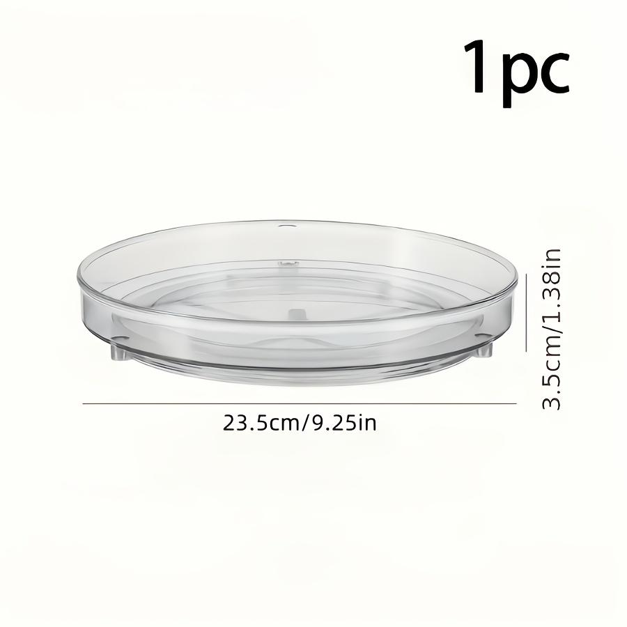 Clear Plastic Rotating Storage Basket, Multi-Purpose Storage Tray for Bathroom, Kitchen Spice Rack, Cosmetic Rack, Storage Shelf