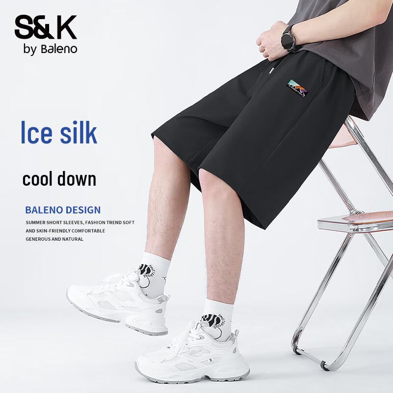 Baleno Men s S&K Ice-Feel Breathable Summer Casual Shorts M