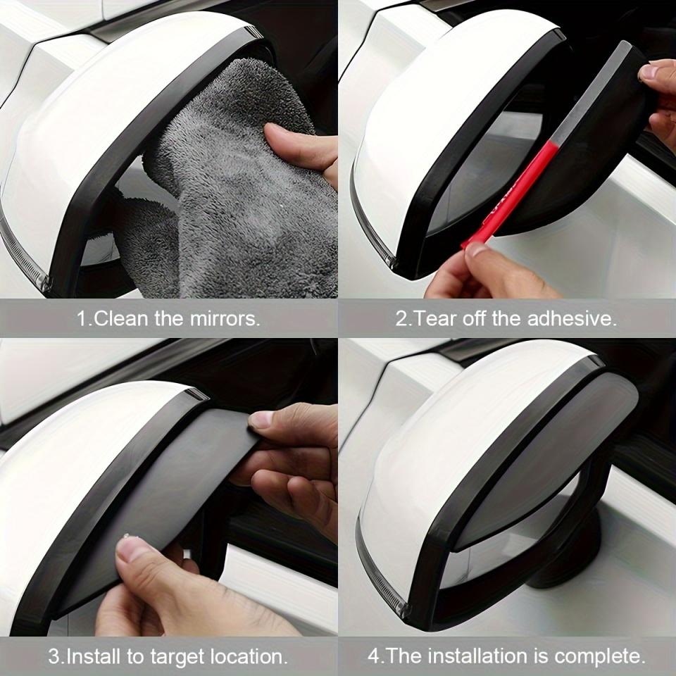 Universal Car Rearview Mirror Rain Eyebrow Auto Car Rear View Side Rain Shield Snow Guard Sun Visor Shade Protector PVC