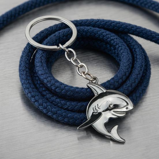 Shark Keychain Pendant Lightweight Metal Keychain Creative Sea Themed Keychains Bag Charms for Men Women Car Keys