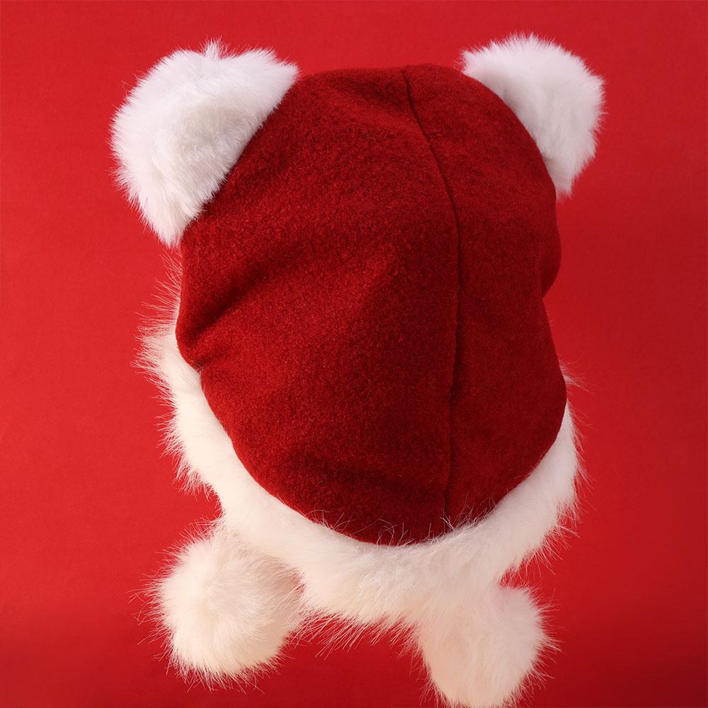 Thickened New Year Red Cap Ear Muffs Plush Beanies Creative Tiger Head Hat Streetwear