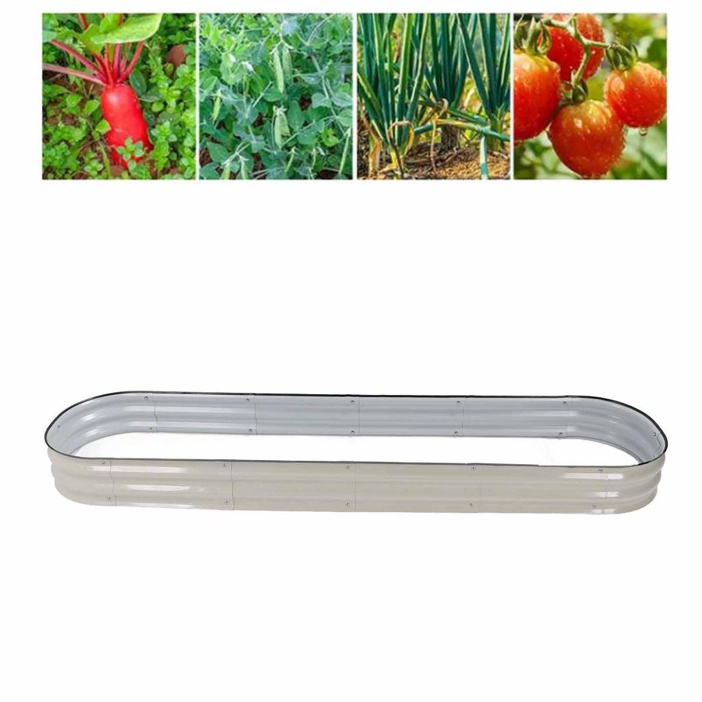Raised Garden Bed Multipurpose   Open Bottom Sturdy Construction Metal Raised Planter Bed for for Home School Street Garden Villa