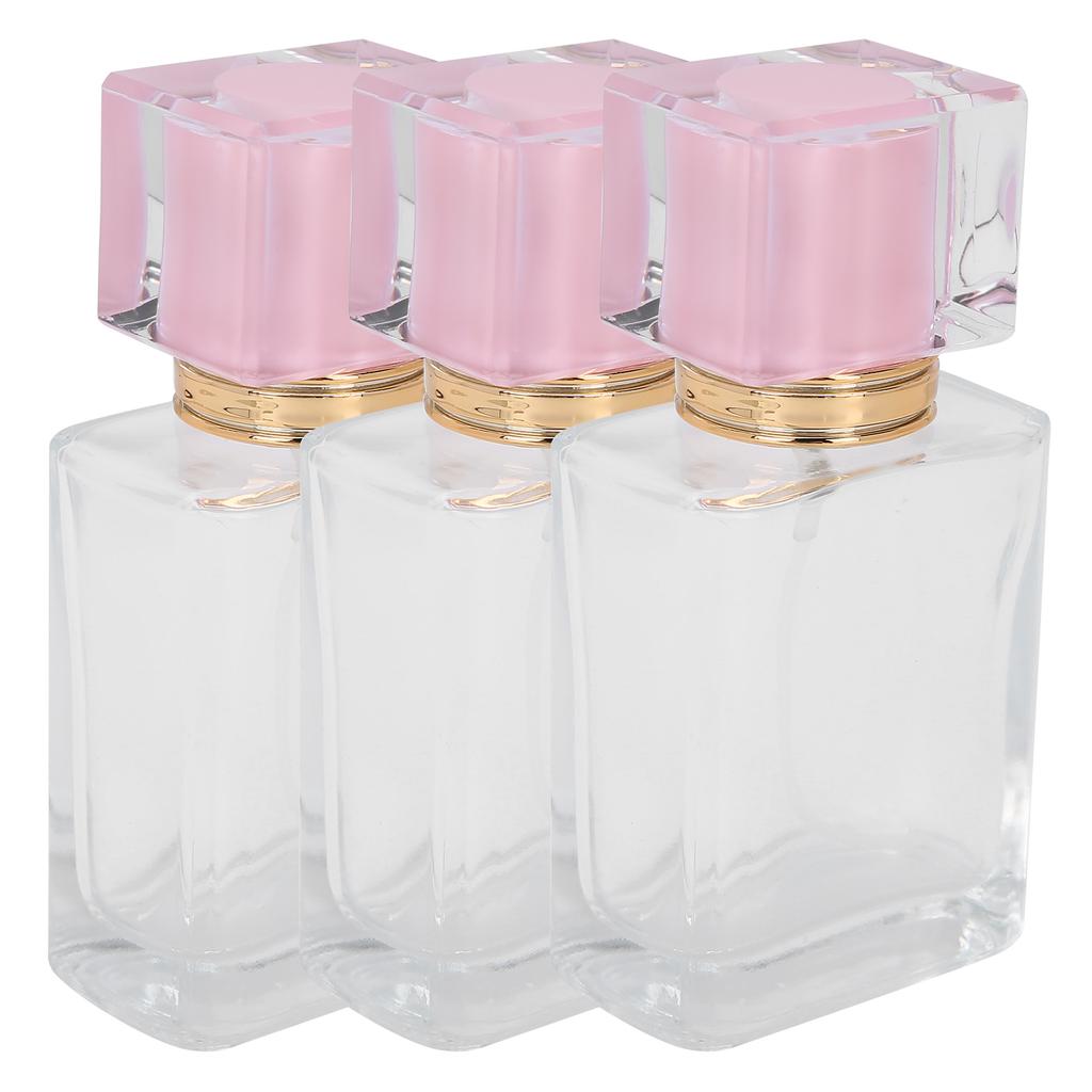 50ml Refillable Perfume Bottle Glass Spray Transparent Liquid Empty Atomizer ContainerPink