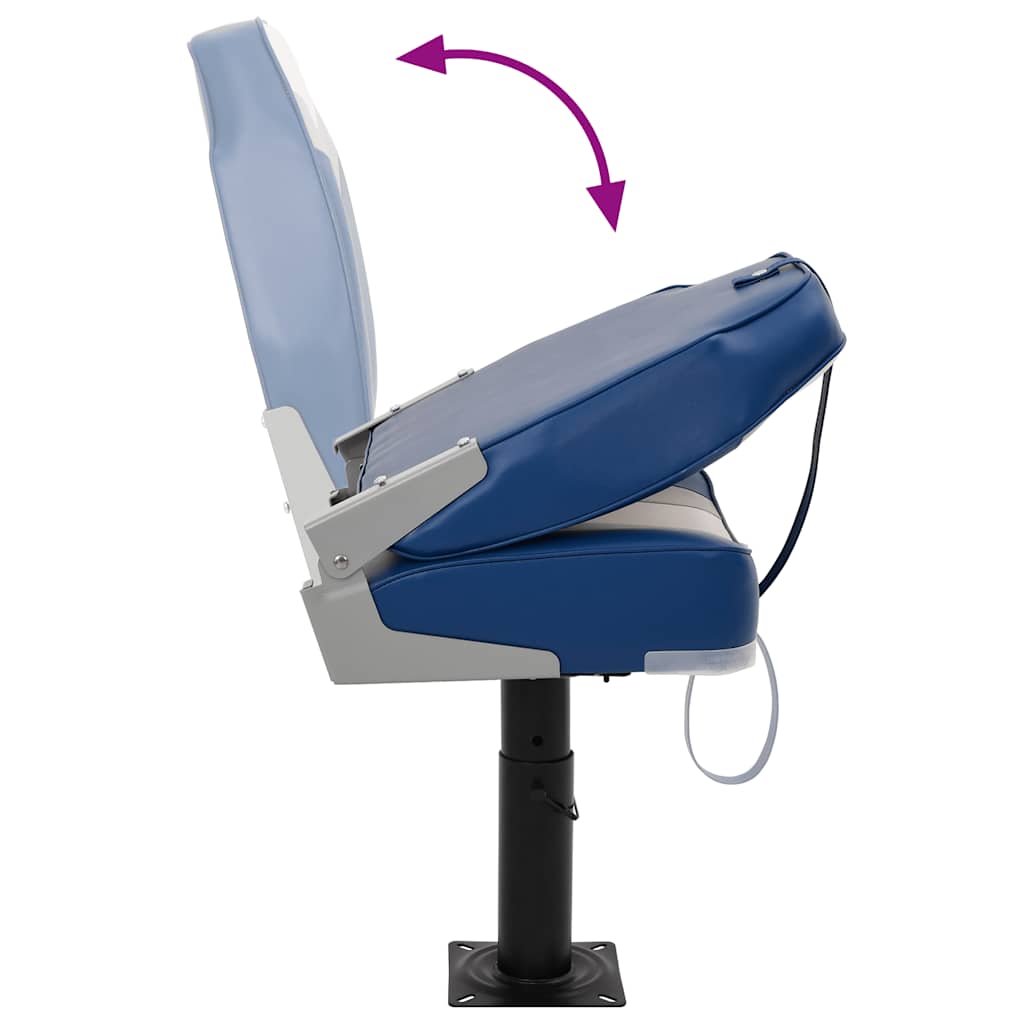 2 Piece Height Adjustable 360 degrees Rotating Boat Seats with Pedestal