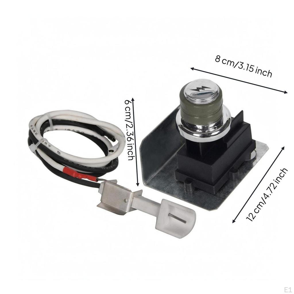 Ignition Module Kit Ceramic Spark Tip Push Button Ignitor Mounting Plate Grill Replacement