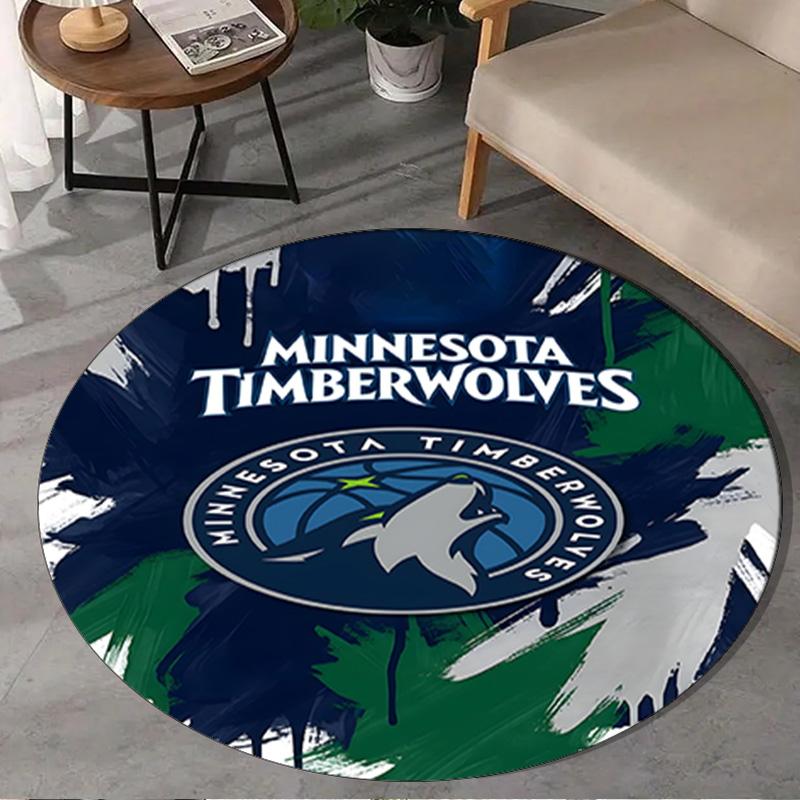 Minnesota Logo Round Rug for Livingroom,Bedroom, Palyroom, Chair Rug, Area rug, Circle Carpet, Large Size Fan Christmas gift