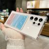 Thick Shockproof Card Bag Wallet Clear Phone Case For Samsung S24 Ultra S21 S22 S23 Fe S 24 Plus 5G Soft Corners Cover Cases