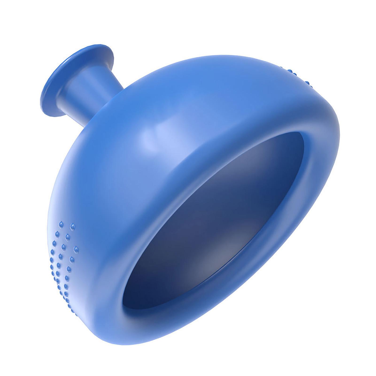 

Чаша для удаления мокроты с функцией массажа, эргономичная, силиконовая, портативная, для ладони, чаша для сбора мокроты для пожилых людей, синяя синий