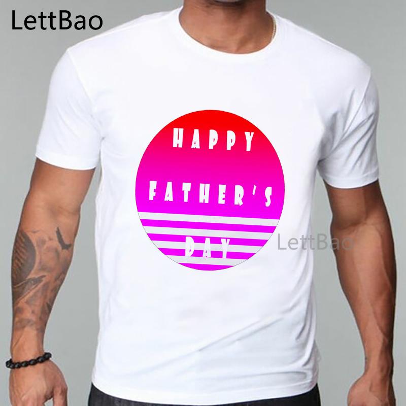 Happy Father Day T Shirt Men Kawaii Cartoon T Shirt Best Dog Dad Ever Print