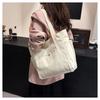 Large Capacity Tote Canvas Bag Work Commute High Aesthetic Versatile Artistic Student Book Shoulder Bag