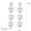 1 Pair Fashion Heart-shaped Long Dangle Earrings for Women Jewelry