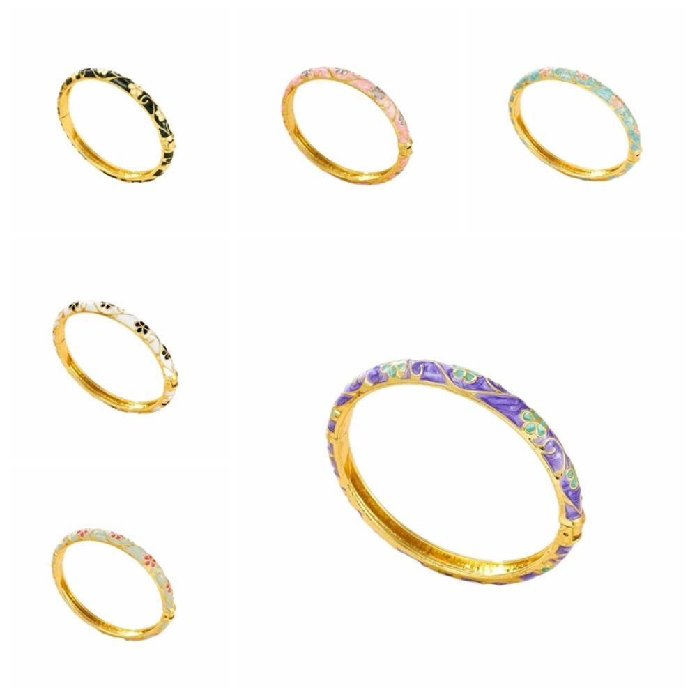 Square Shape Hawaiian Flower Bangle Traditional Women's Hand Bracelet  Jewelry Gifts
