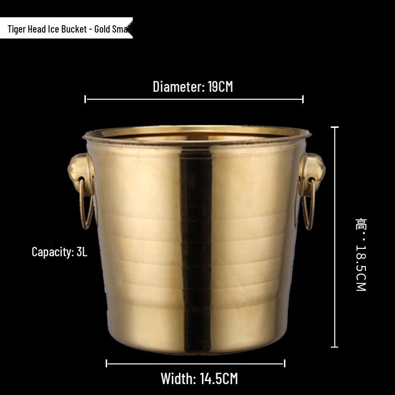 Stainless Steel Tiger Head Ice Bucket for Champagne, Beer, and Wine – Ideal for Bars and KTV.