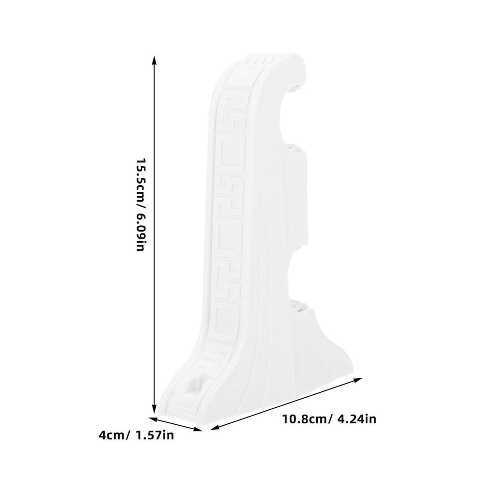 4Pcs Double-Slot Curtain Rod Brackets 26-28Mm Diameter Plastic Wall Mounted Bracket for Dual Rod Setup Modern Traditional Decor